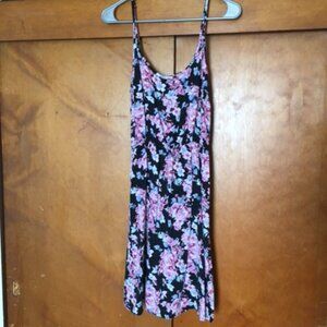 Black Mini Dress with floral print